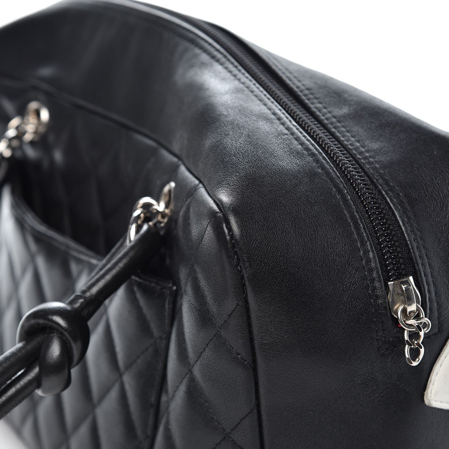 Chanel Calfskin Quilted Large Cambon Bowler Black 15 of 17