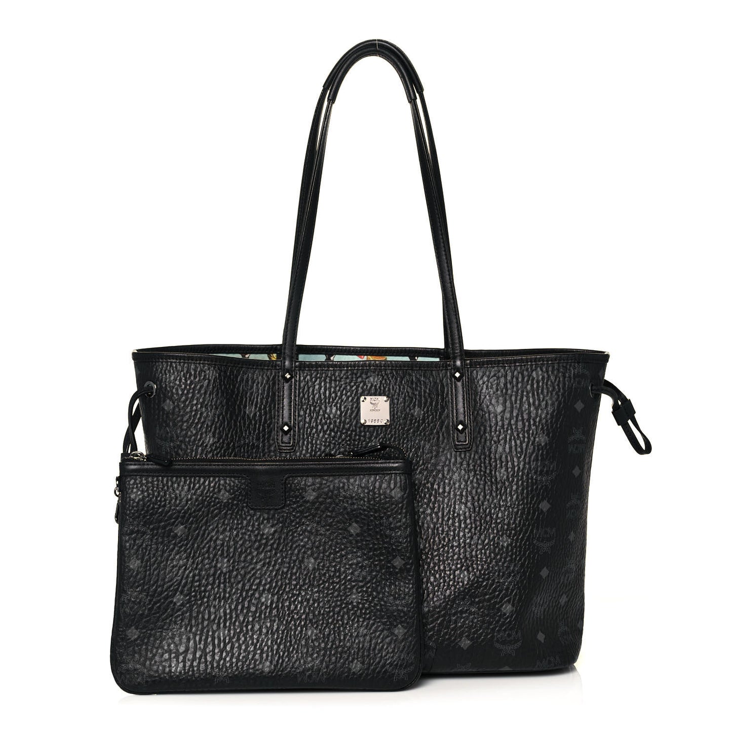 Visetos Medium Reversible Shopper Tote Black