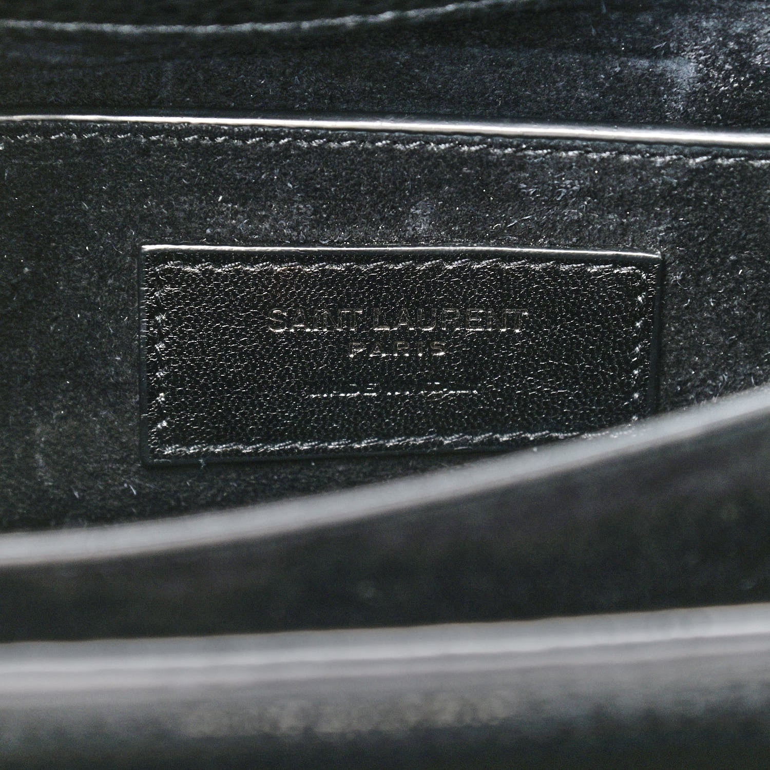 Saint Laurent Grained Calfskin Medium Monogram Sunset Satchel Black 6 of 12