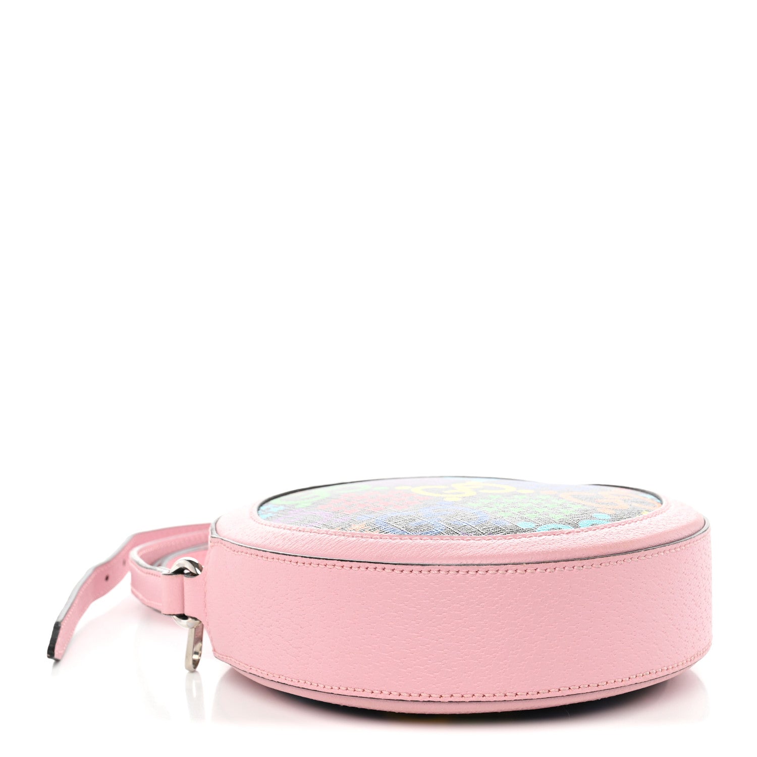 Gucci GG Supreme Monogram Psychedelic Round Shoulder Bag Black Multicolor Sugar Pink 4 of 10