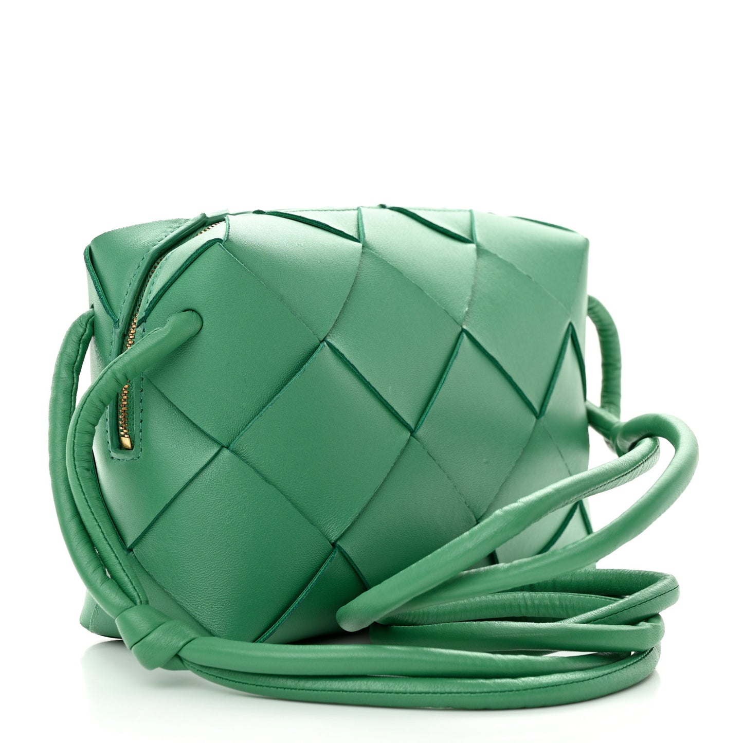 Lambskin Maxi Intreccio Small Cassette Camera Bag Mermaid