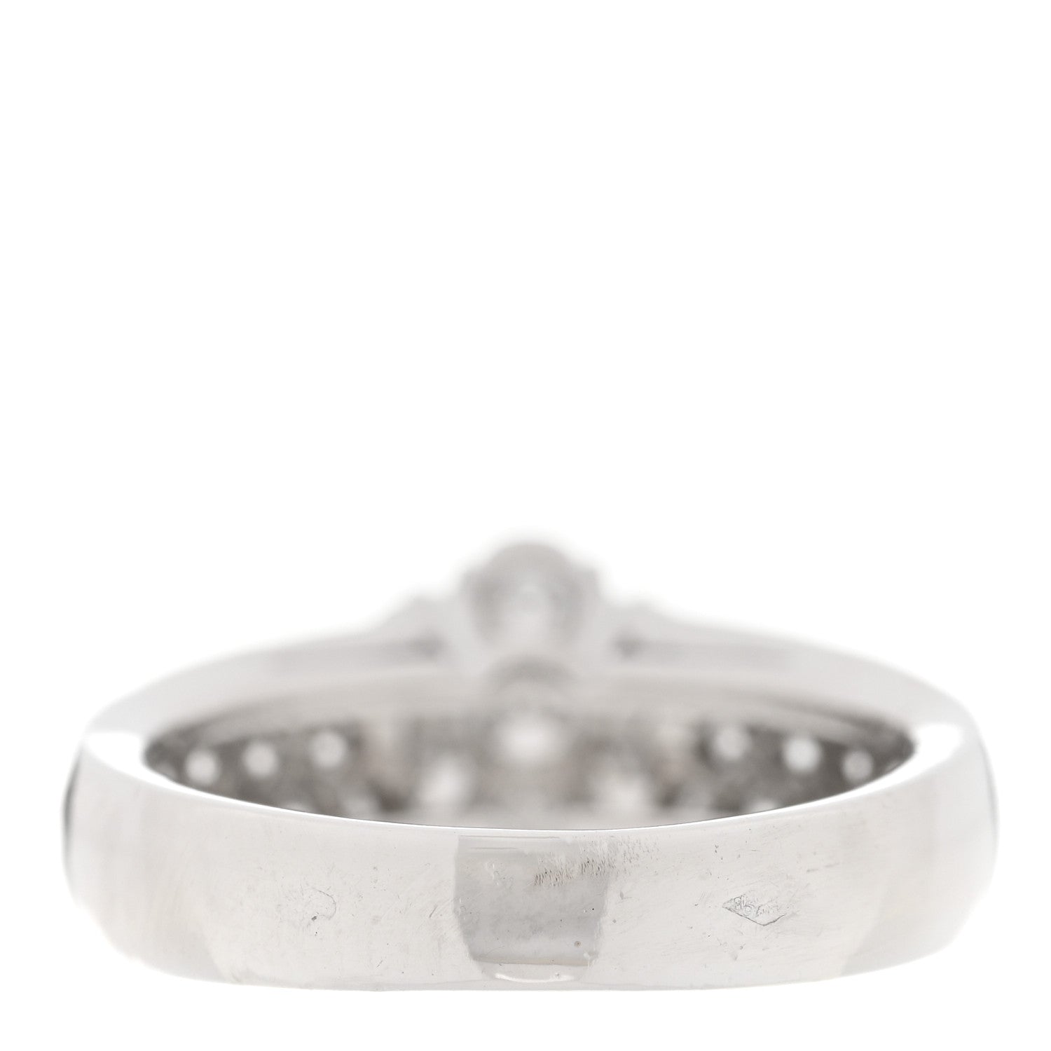 Van Cleef & Arpels 18K White Gold Diamond Fleurette Three-Row Ring 49 5 3 of 5