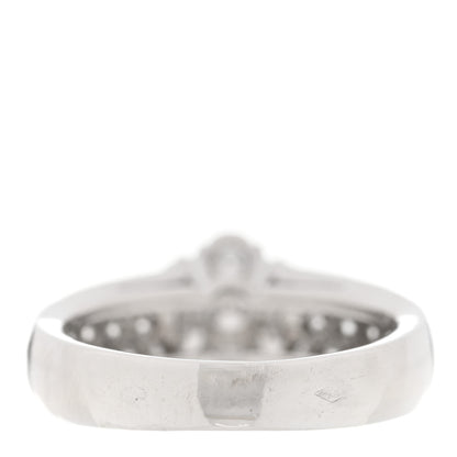 Van Cleef & Arpels 18K White Gold Diamond Fleurette Three-Row Ring 49 5 3 of 5
