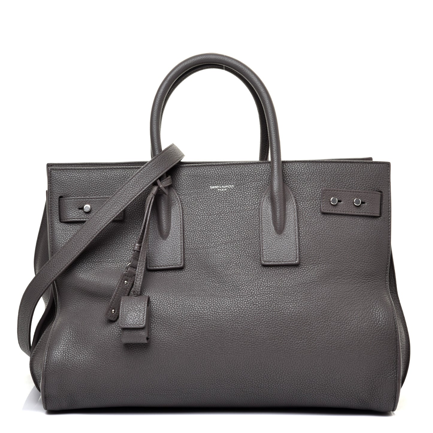 Grained Calfskin Medium Supple Sac De Jour Mouse Grey