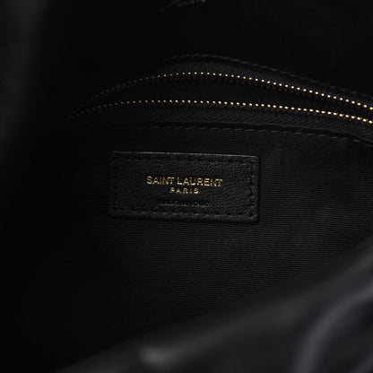 Saint Laurent Lambskin Quilted Small Loulou Puffer Monogram Chain Satchel Black 6 of 10