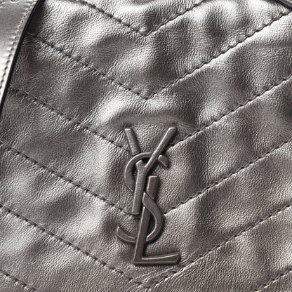 Saint Laurent Metallic Calfskin Matelasse Monogram Niki Chain Wallet Platinum 10 of 11
