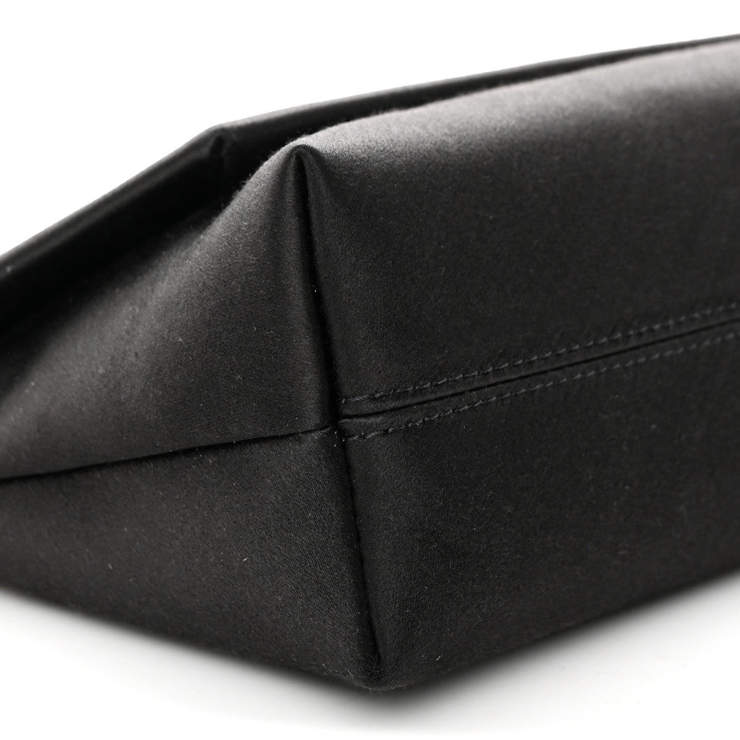 Tom Ford Satin Mini Label Chain Shoulder Bag Black 9 of 11