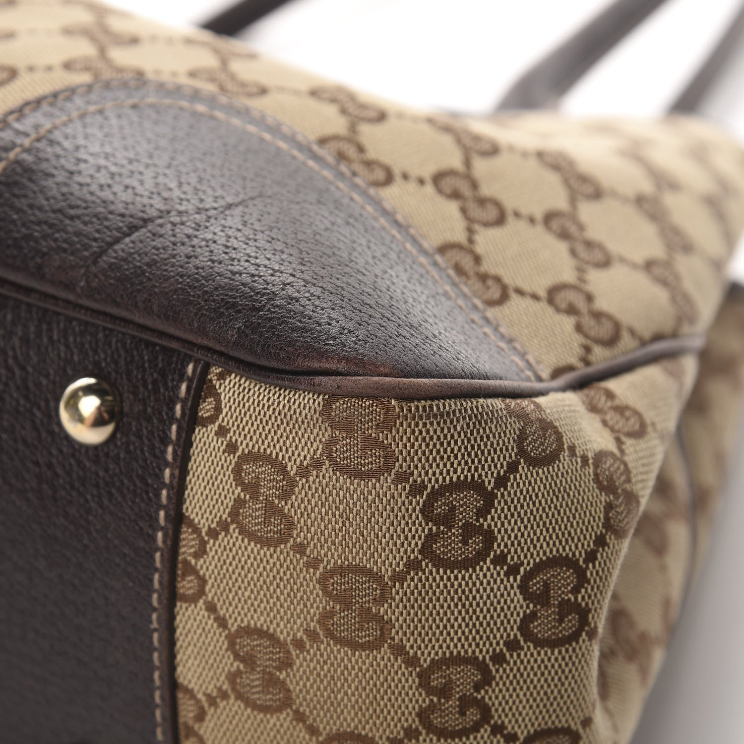 Gucci Monogram Medium Princy Tote Dark Brown 11 of 12