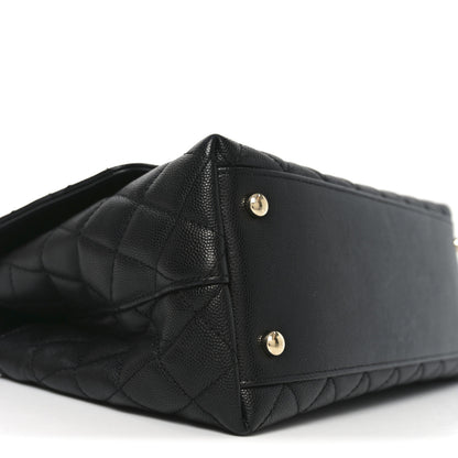 Chanel Caviar Quilted Small Coco Handle Flap Black 9 of 11