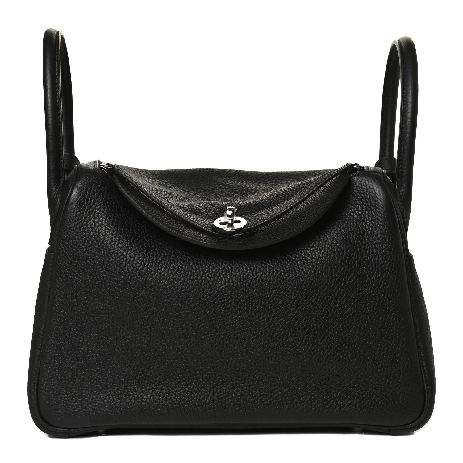 Hermes Taurillon Clemence Lindy 30 Black 1 of 12