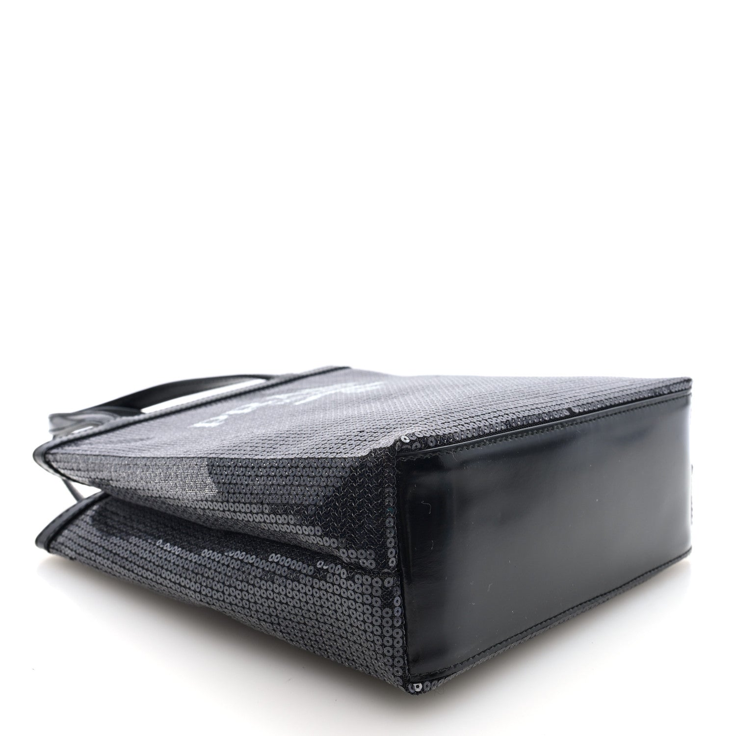 Prada Sequin Rete Paillettes Small Tote Bag Black 5 of 11