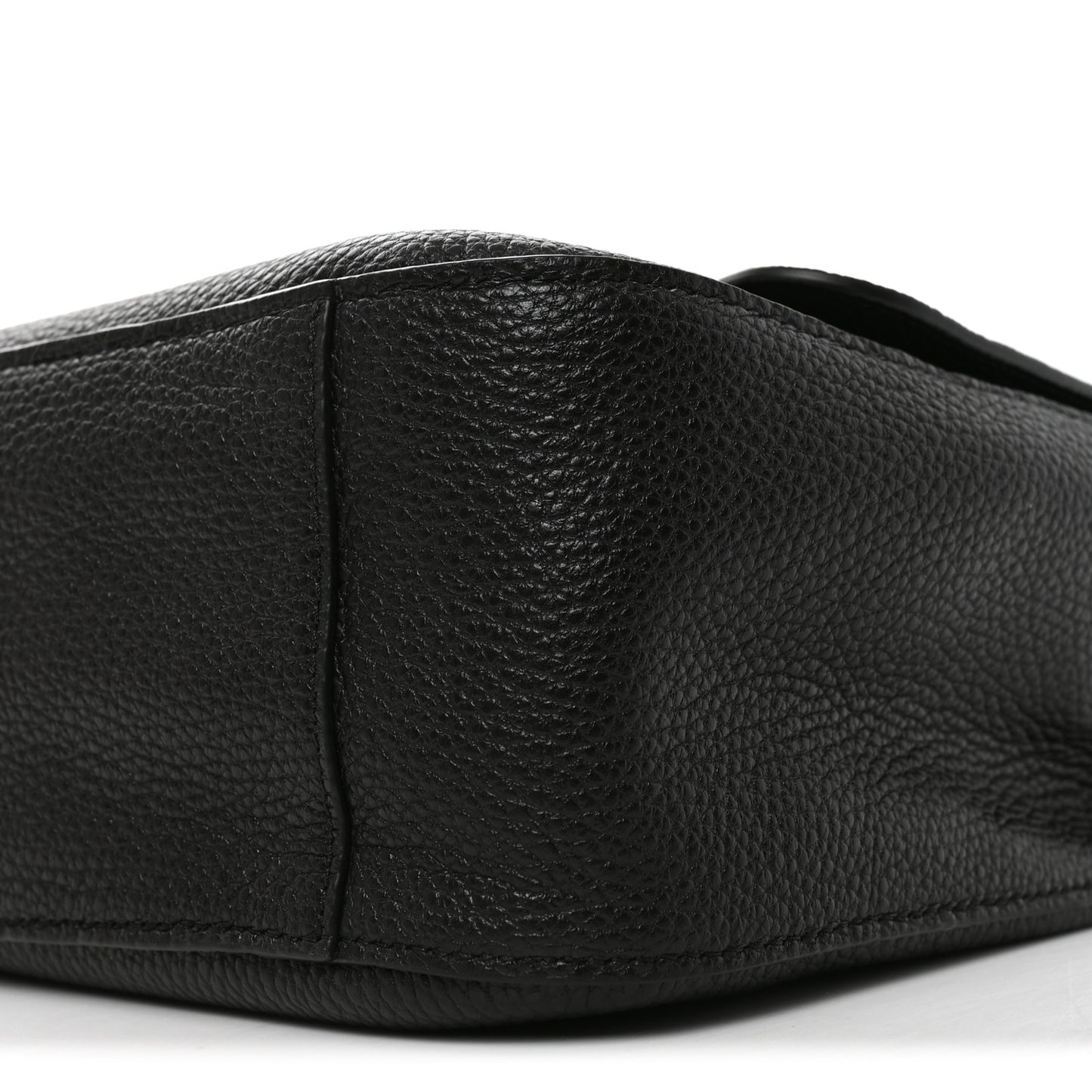 Grained Calfskin Small Souplissimo Maxi Flap Black