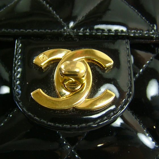 Patent Mini Flap Black