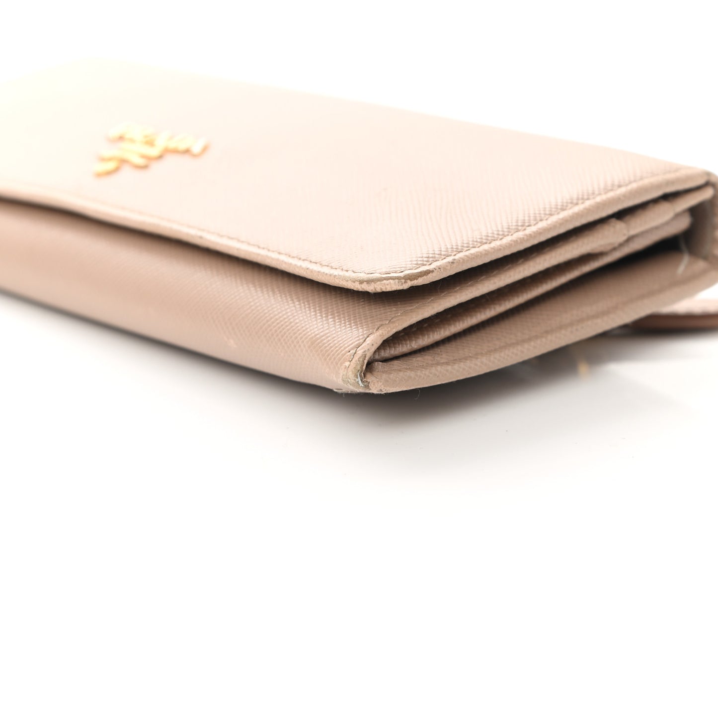 Saffiano Metal Continental Flap Wallet Cammeo