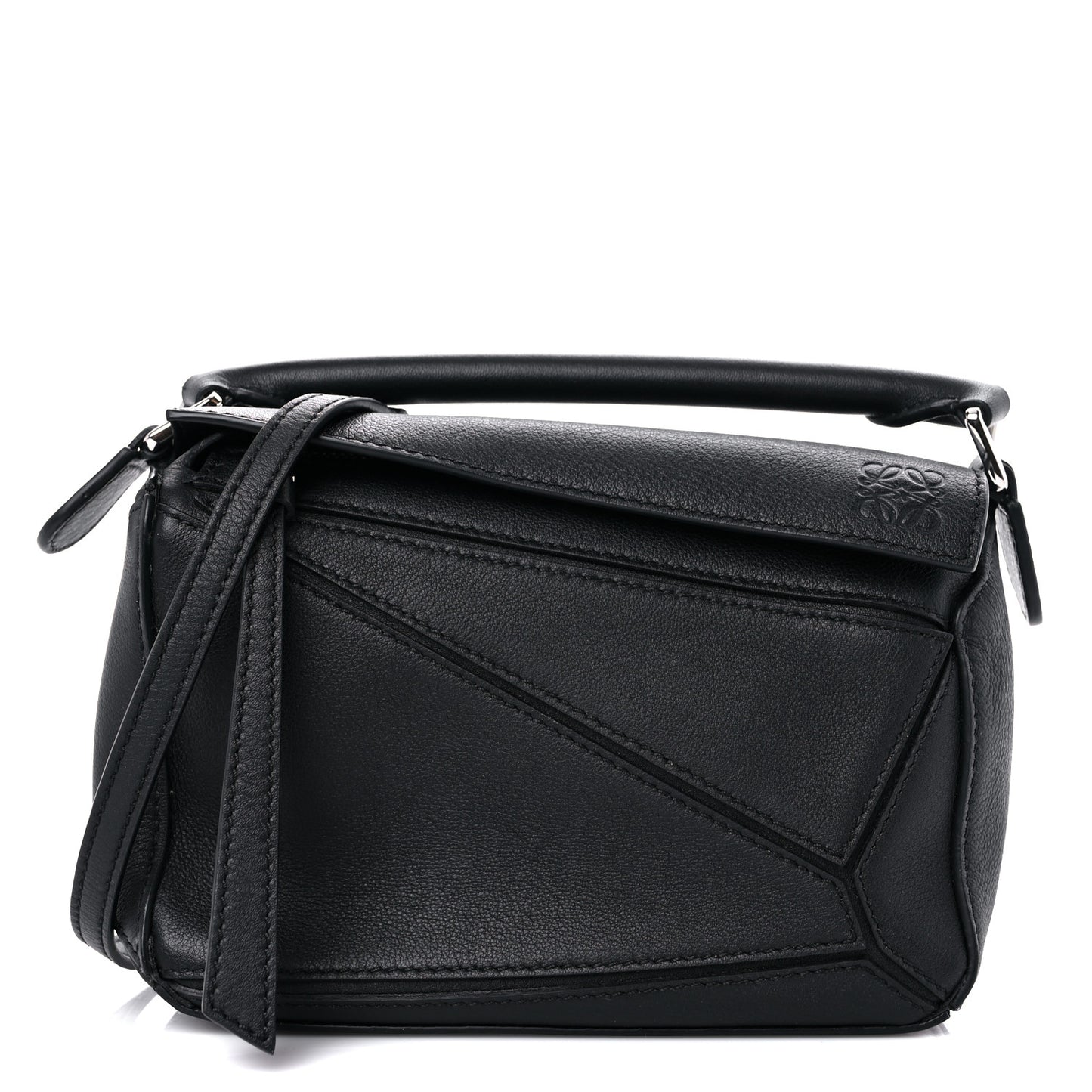 Calfskin Mini Puzzle Bag Black