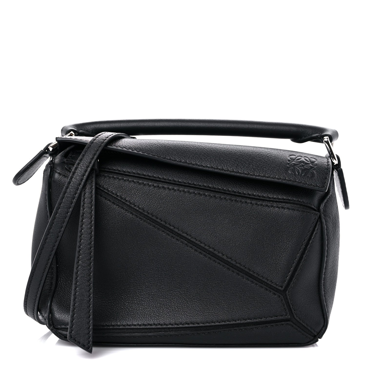 Loewe Calfskin Mini Puzzle Bag Black 1 of 11
