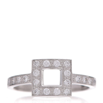 Tiffany Platinum Diamond Square Ring 49 4.75 1 of 7