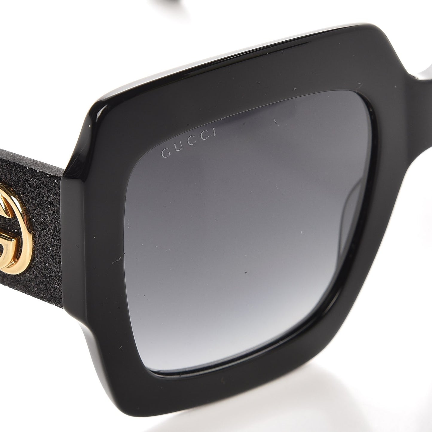 Square Frame Glitter GG0102S Sunglasses Black