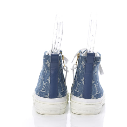 Louis Vuitton Denim Monogram Stellar Sneaker Boots 36 Bleu Jeans Blue 5 of 9