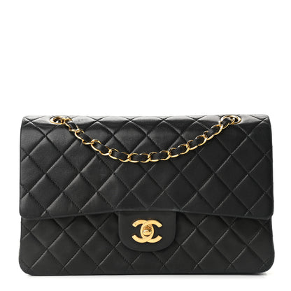 Chanel Lambskin Quilted Medium Double Flap Black 1 of 9