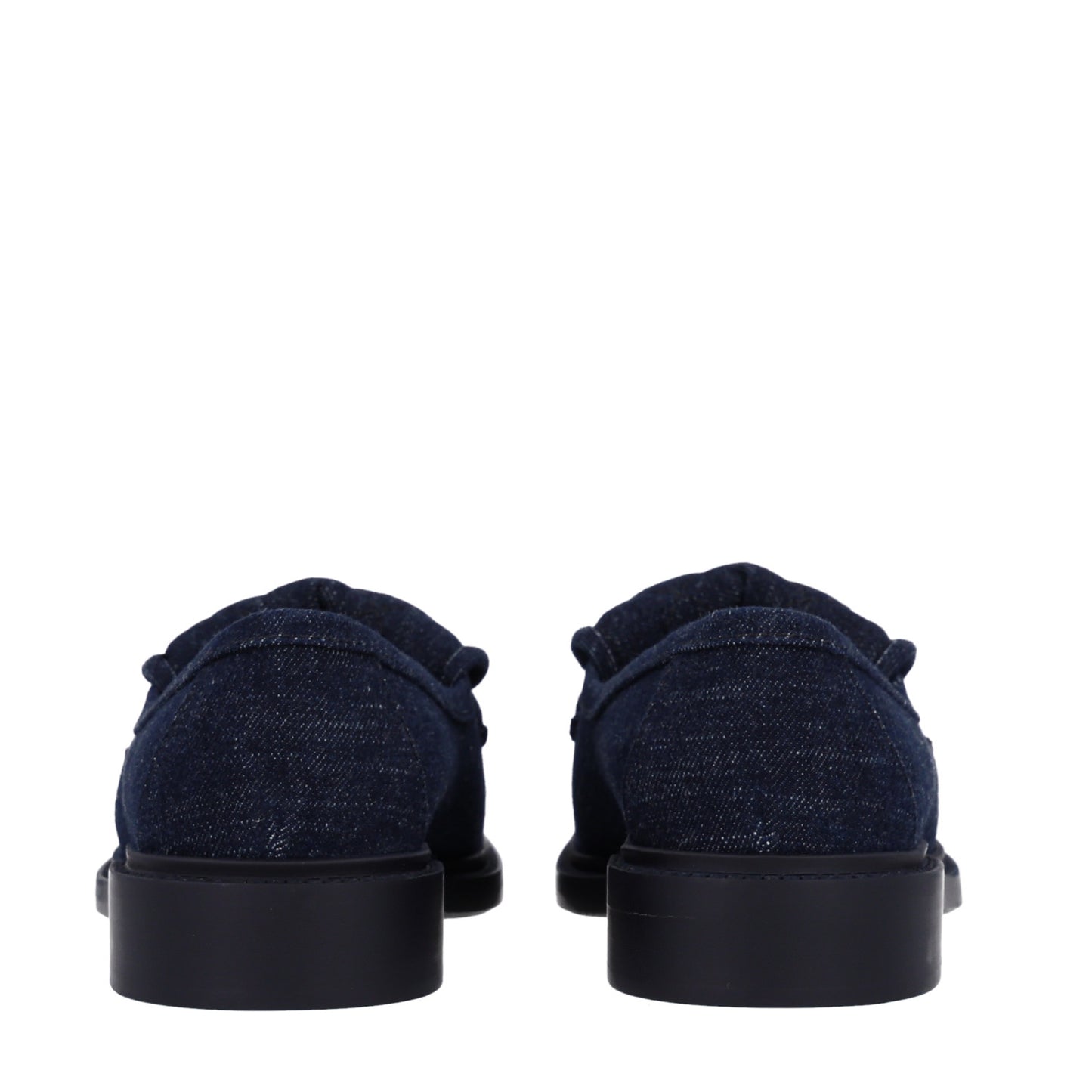 Denim CC Turnlock Loafers 39.5 Dark Blue