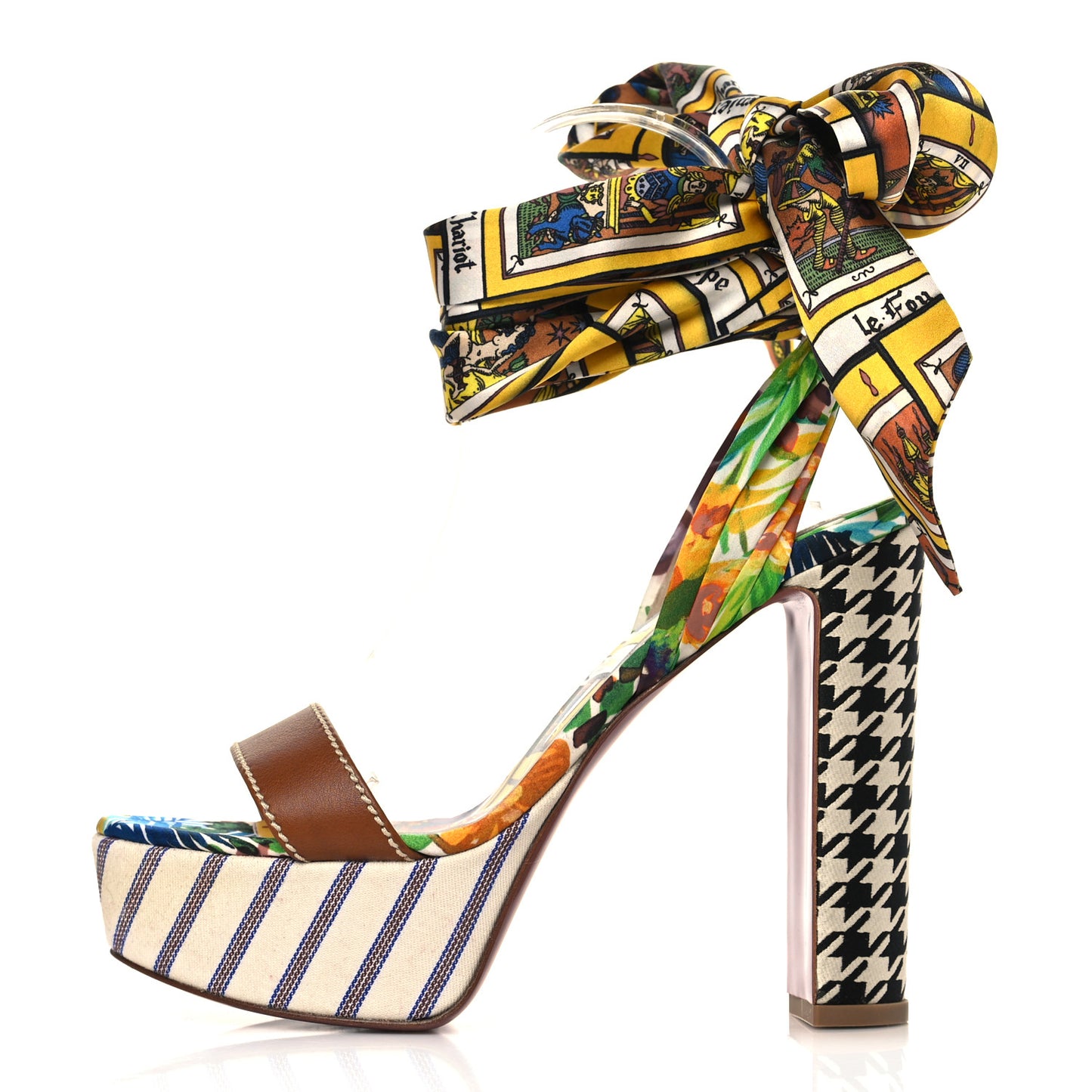 Crepe Satin Du Desert 130 Platform Sandal 37 Version Multicolor