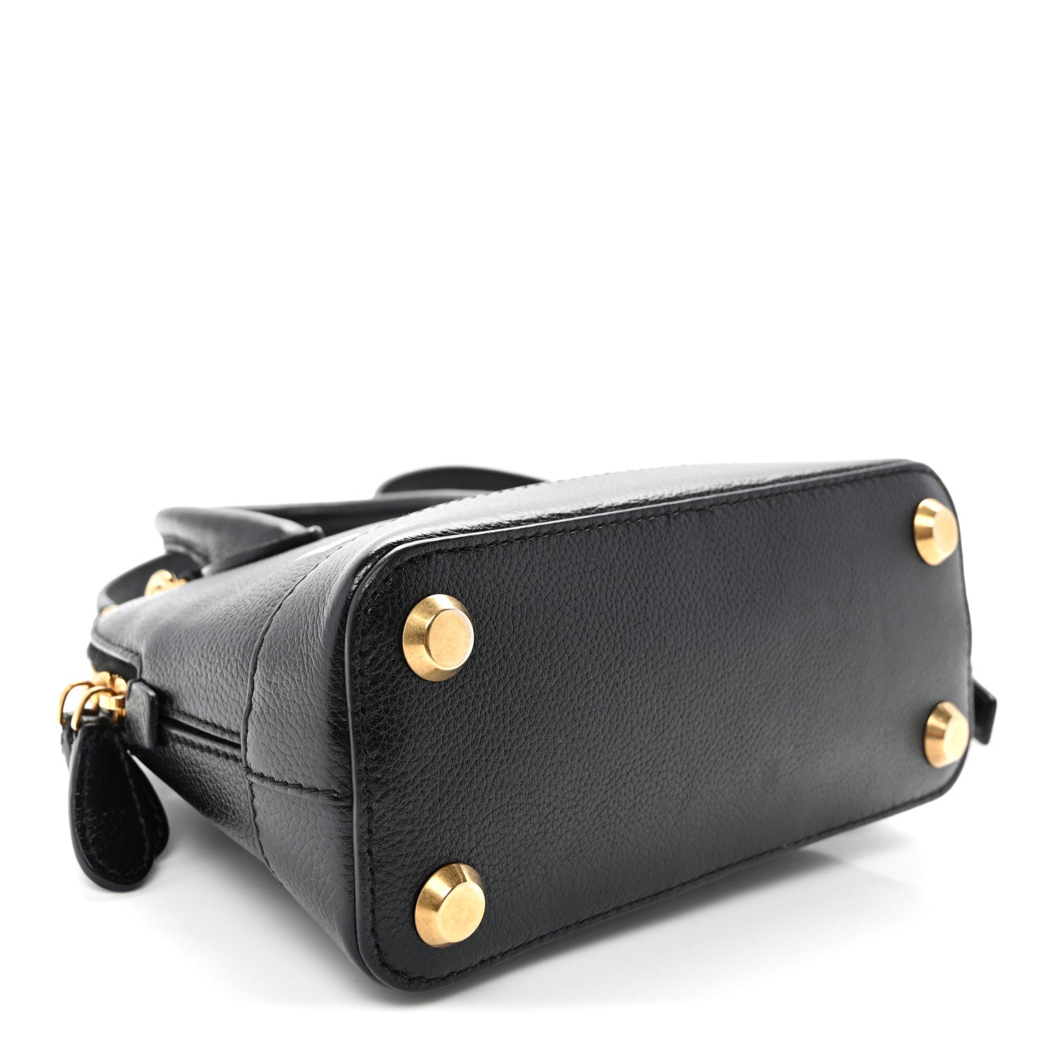 Balenciaga Signature Grained Calfskin Logo XXS Ville Top Handle Bag Black White 4 of 9