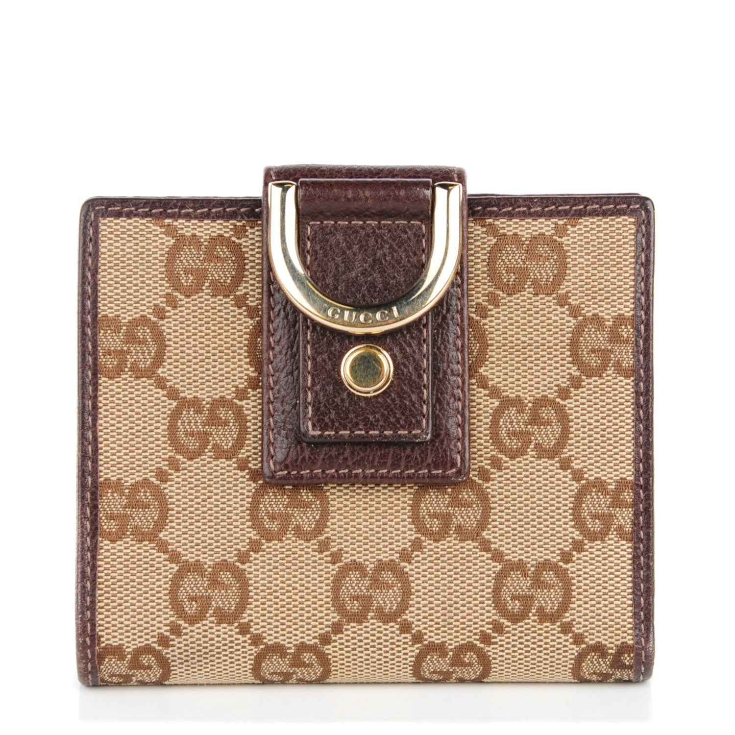 Gucci Monogram Abbey Compact Wallet Dark Brown 1 of 7