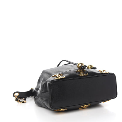 Chanel Caviar CC Drawstring Shoulder Bag Black 4 of 11