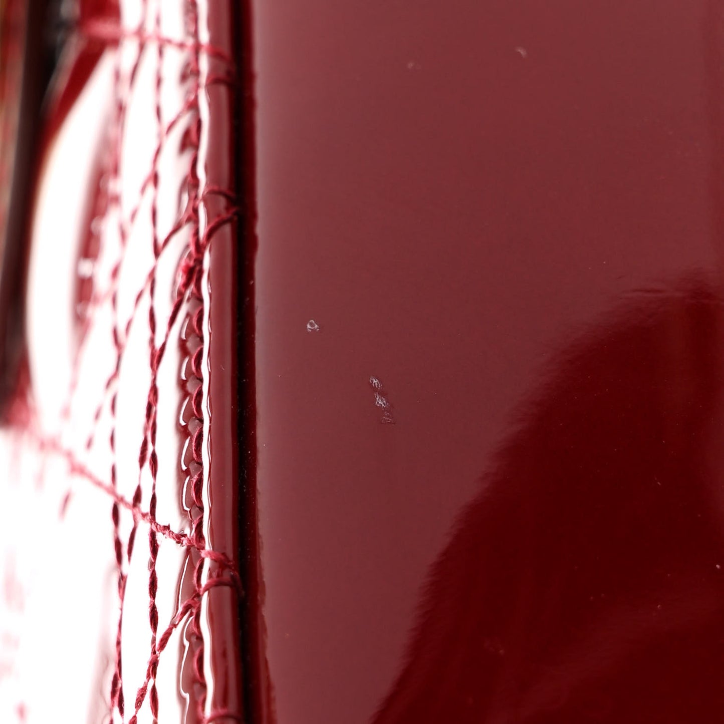 Patent Cannage Medium Lady Dior Red