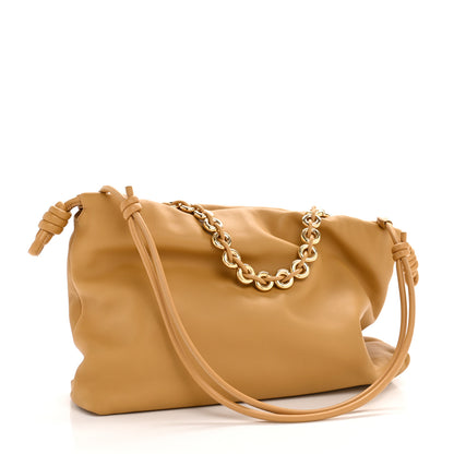 Loewe Mellow Nappa Donut Chain Large Flamenco Knot Clutch  Sahara 3 of 10