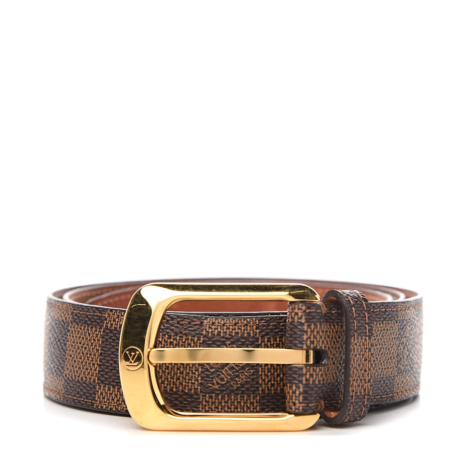 Louis Vuitton Damier Ebene 30mm Ellipse Belt 85 34 1 of 7