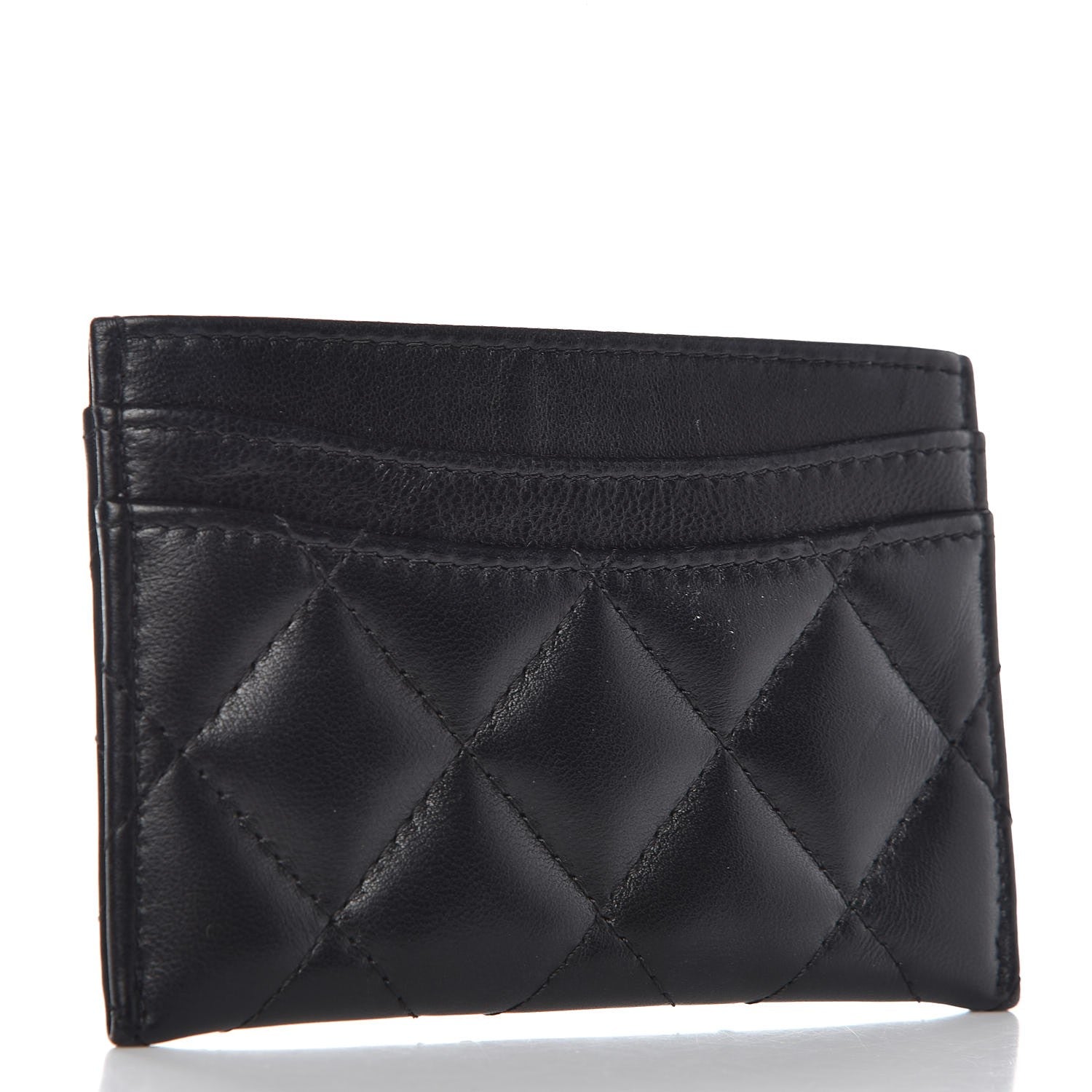 Chanel Lambskin Quilted Card Holder Black 3 of 9