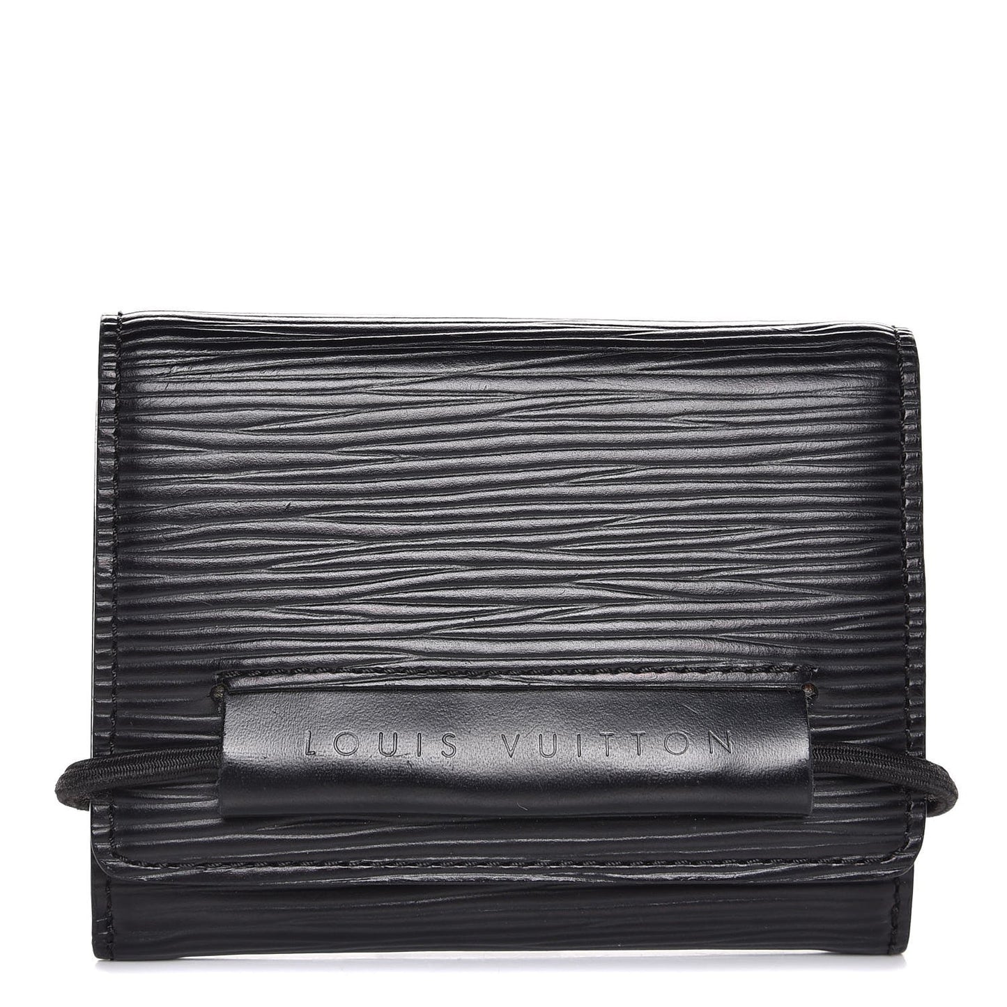 Epi Porte Monnaie Elastique Wallet Black