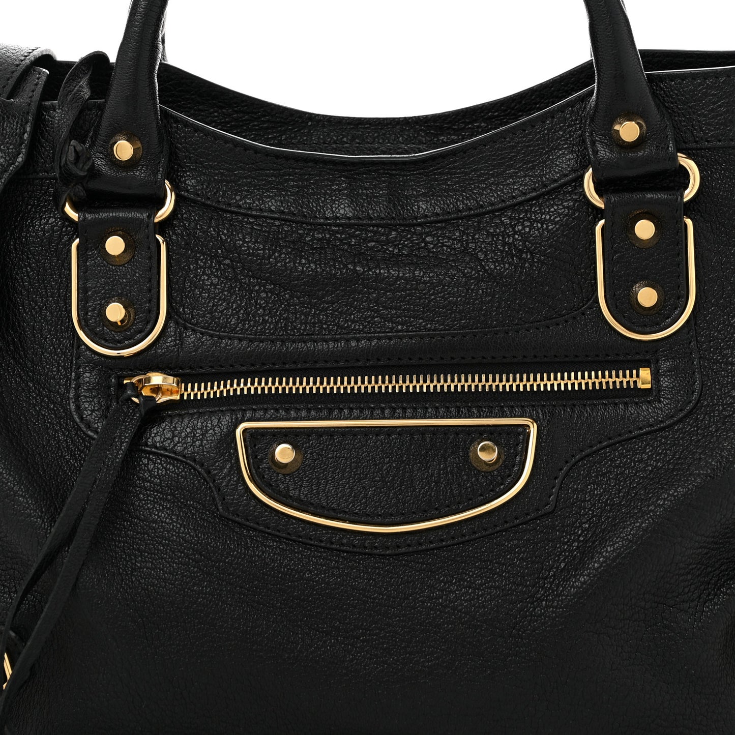 Chevre Gold Metallic Edge Hardware City Black