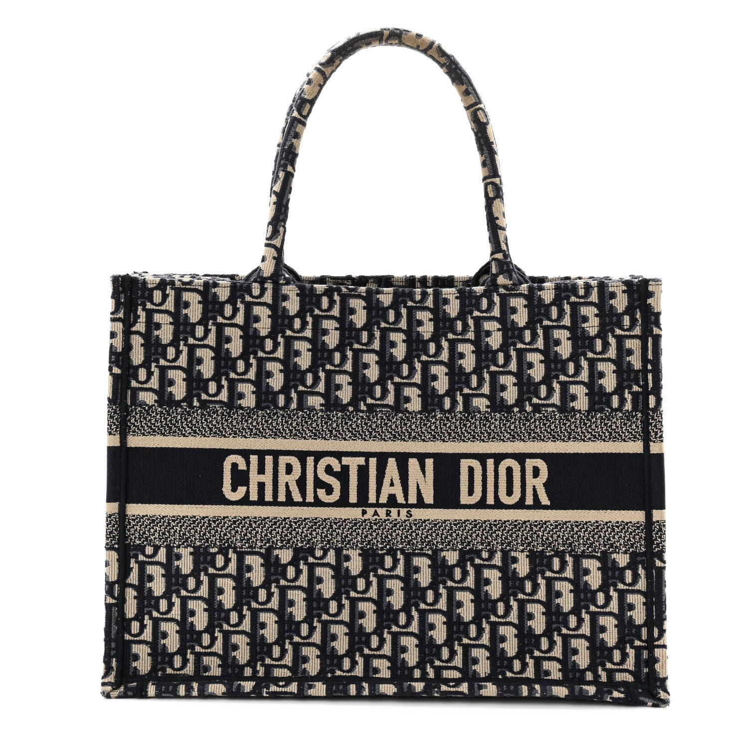 Christian Dior Oblique Medium Book Tote Blue Multicolor 1 of 11