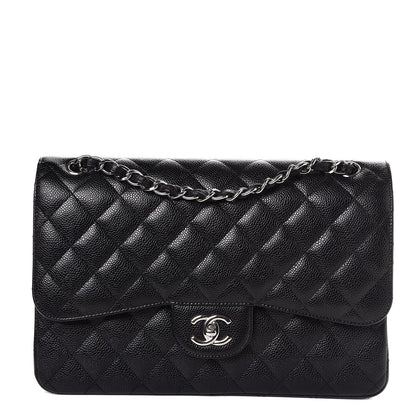 Chanel Caviar Quilted Jumbo Double Flap Black 1 of 7
