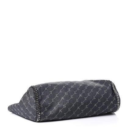 Stella McCartney Denim Alter Nappa Logo Falabella Reversible Tote Navy 3 of 4