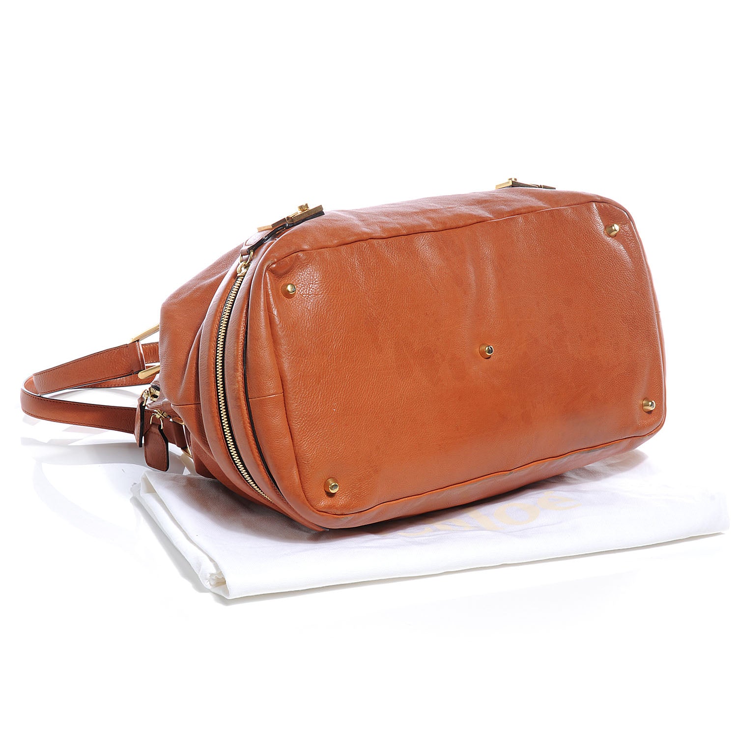 Chloe Leather Cary Zipped Shoulder Bag Whiskey 4 of 8