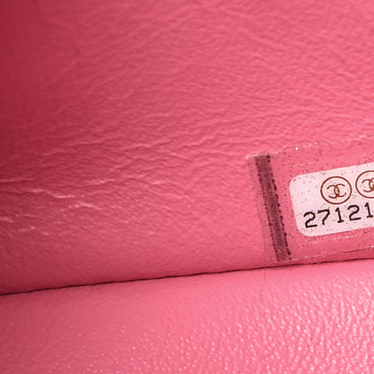 Chanel Lambskin Chevron Quilted Mini Square Flap PInk 7 of 10