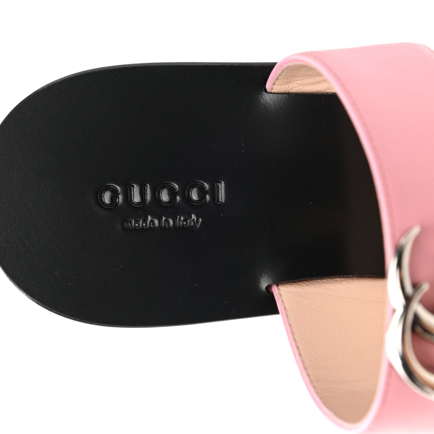 Calfskin GG Marmont Thong Sandals 37 Wild Rose