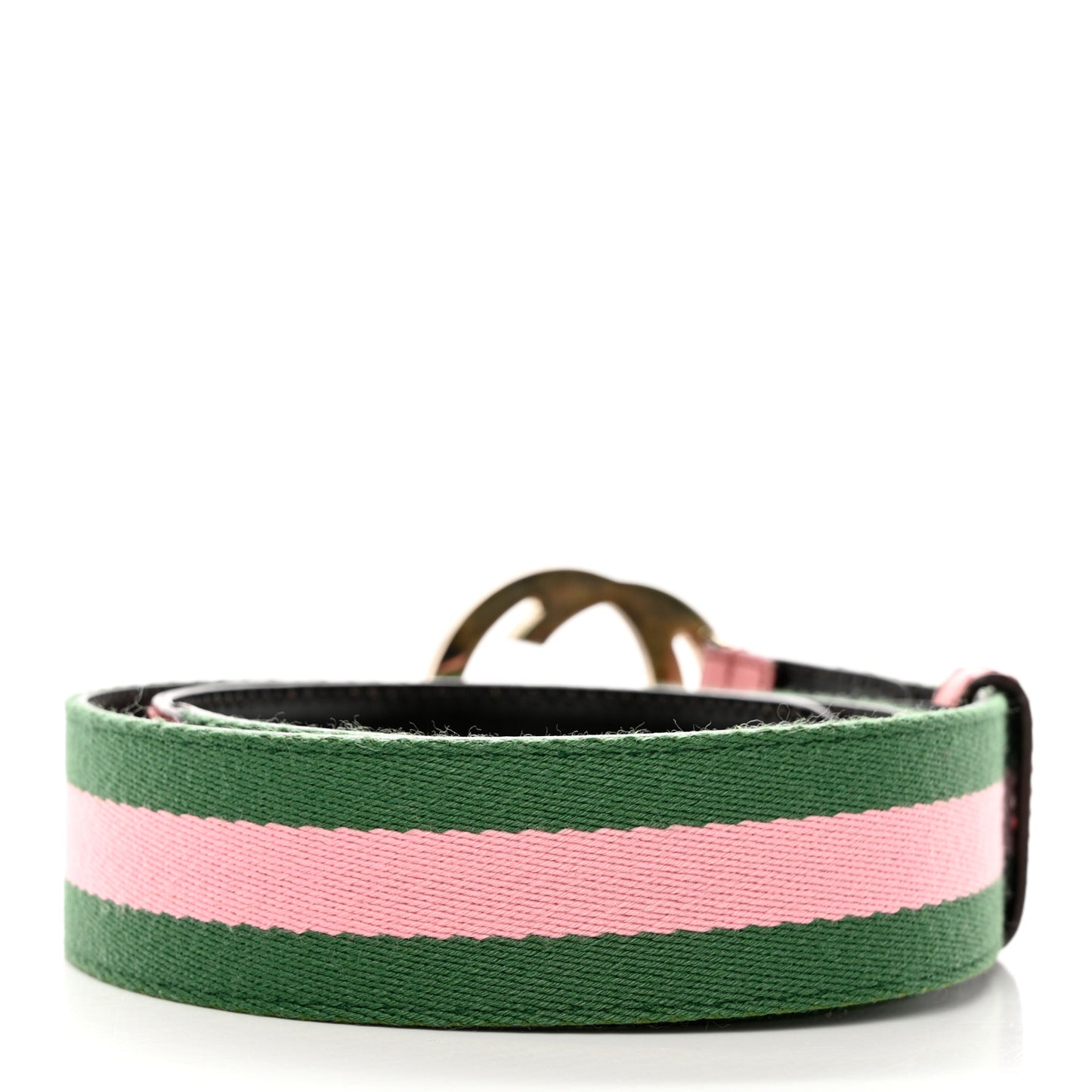 Canvas Web Interlocking G Belt 80 32 Green Pink