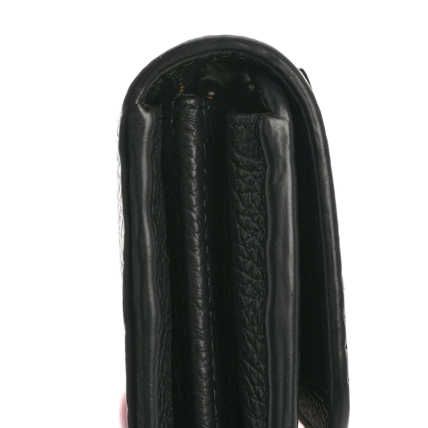 Calfskin Marcie Continental Flap Wallet Black