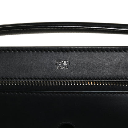 Fendi Vitello Baltico Dolce DotCom Satchel Black Blue Royal 8 of 9