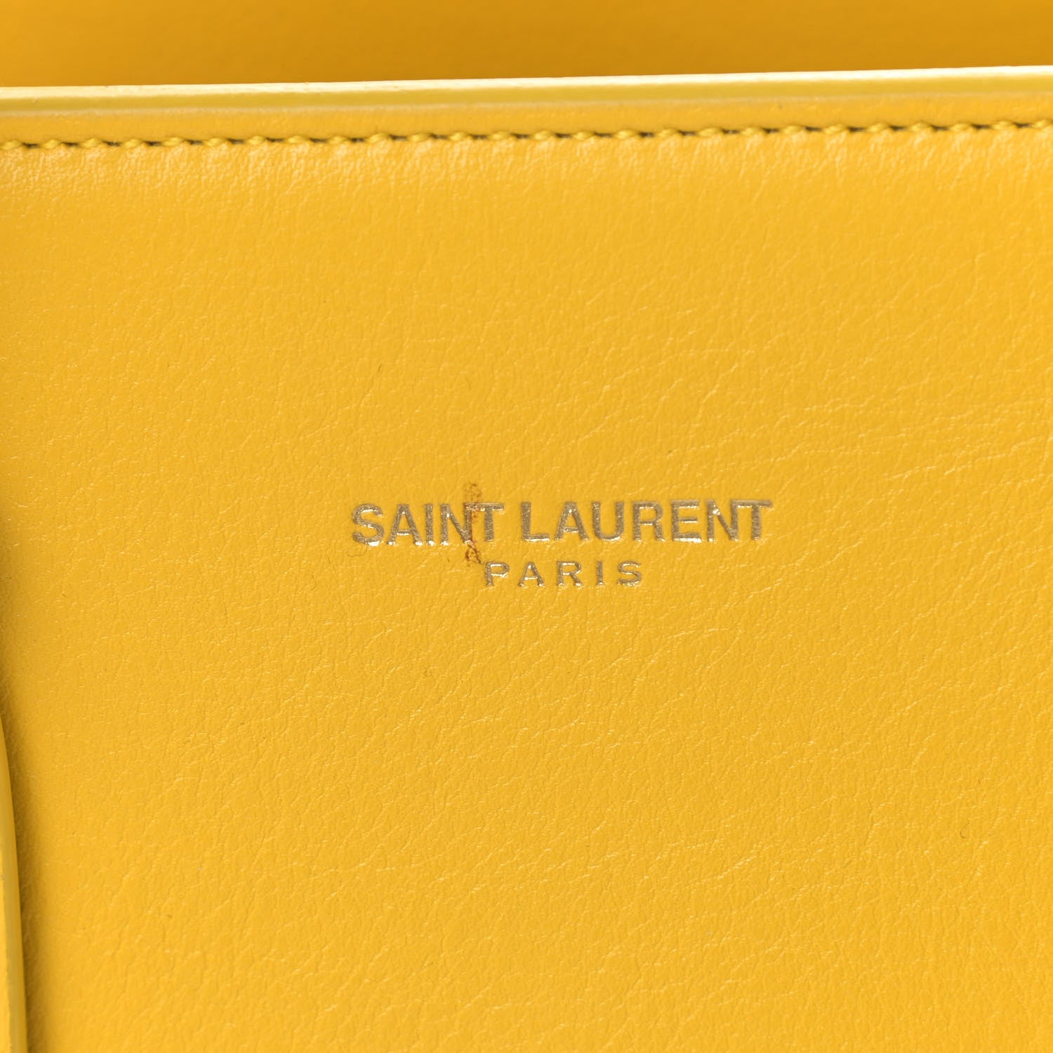 Saint Laurent Grained Calfskin Baby Sac De Jour Yellow 10 of 14