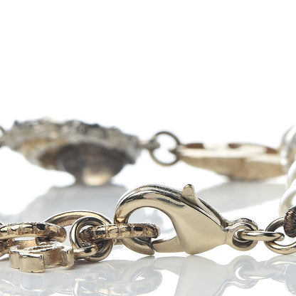 Chanel Pearl Crystal CC Moon Bracelet Gold 4 of 5