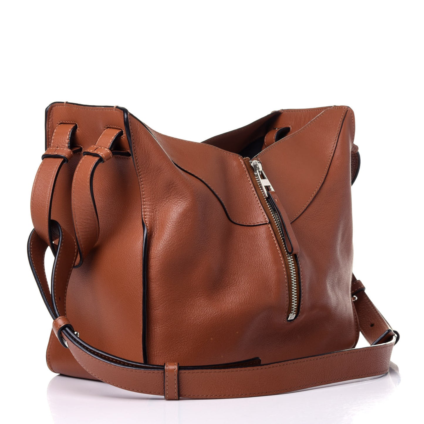 Calfskin Small Hammock Shoulder Bag Tan