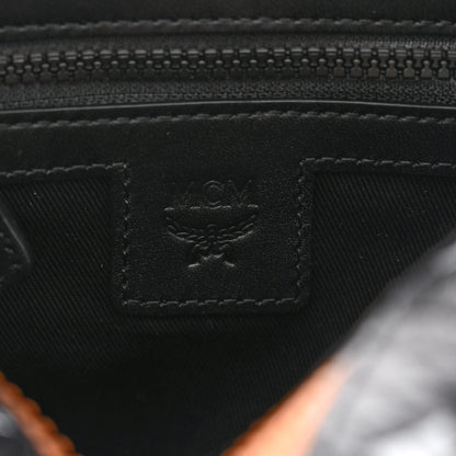 MCM Visetos Camera Crossbody Bag Black Cognac 6 of 9