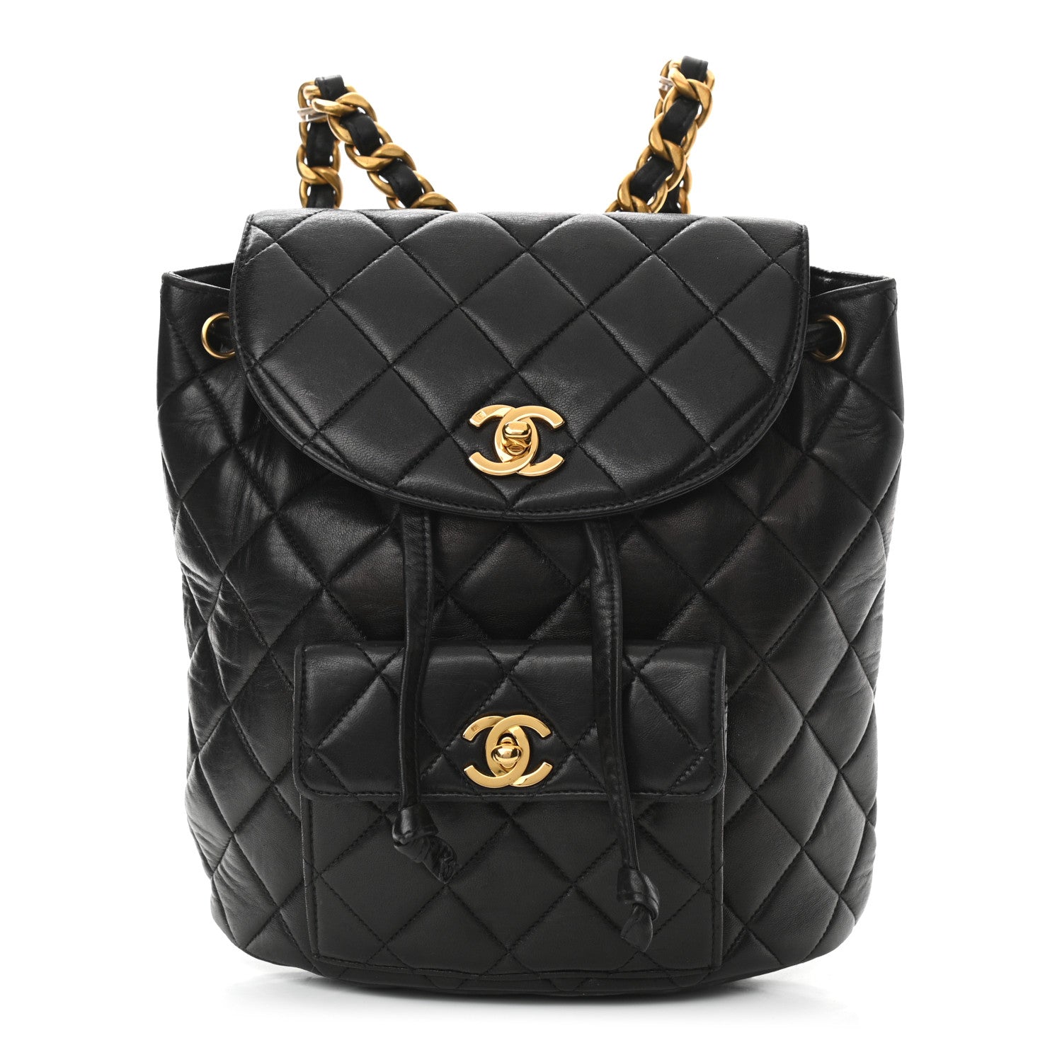 Chanel Lambskin Quilted Backpack Black 1 of 10