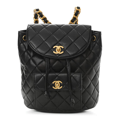 Chanel Lambskin Quilted Backpack Black 1 of 10